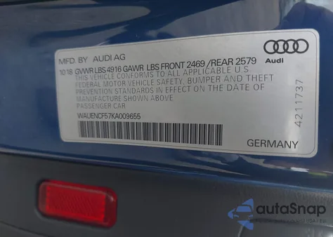 2019 Audi A5 45 Premium z USA, uszkodzony, nr VIN WAUENCF57KA009655